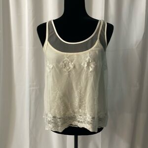 American 🦅 Outfitters layered mesh tank top M